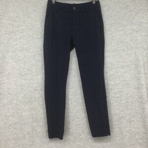 Cabi Pants 4 Navy Blue Ponte Trousers Stretch Mid Rise Work Career Casual